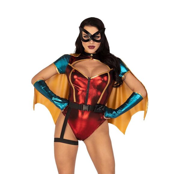 Leg Avenue Other - Sexy Robin Costume for Women – 5 Piece Superhero Outfit with Shimmer Bodysuit